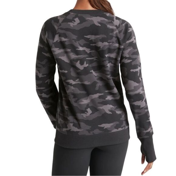 ATHLETA TRIUMPH CAMO CREWNECK SWEATSHIRT SIZE LARGE - Picture 2 of 9